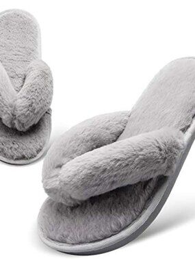 BRAND NEW Women's Dark Gray Bedroom Slippers